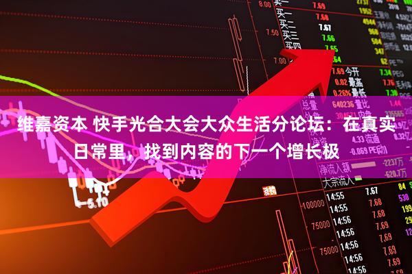 维嘉资本 快手光合大会大众生活分论坛：在真实日常里，找到内容的下一个增长极